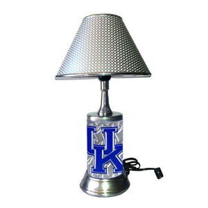 Kentucky Wildcats lamp with chrome finish shade, NCAA